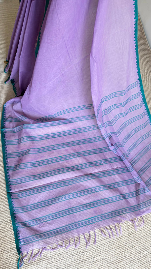 'ANAYA: Lavender' Handwoven Begumpuri Cotton Saree