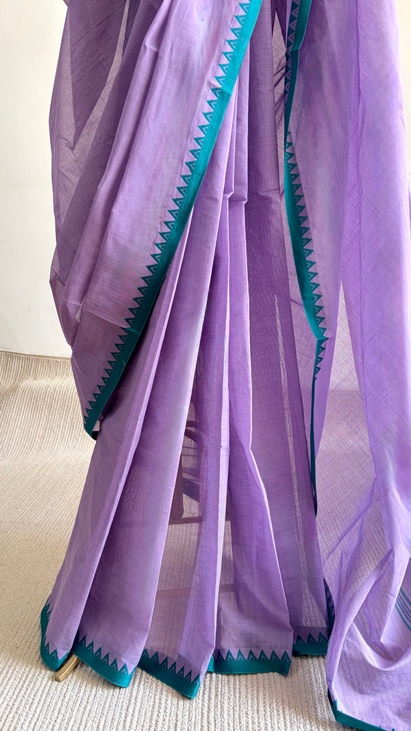 'ANAYA: Lavender' Handwoven Begumpuri Cotton Saree