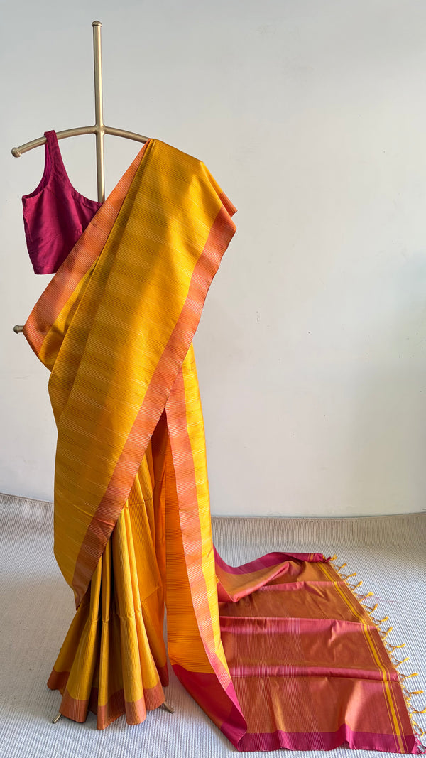 'NANDA' Handwoven Mulberry Silk Saree