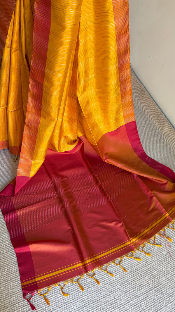 'NANDA' Handwoven Mulberry Silk Saree