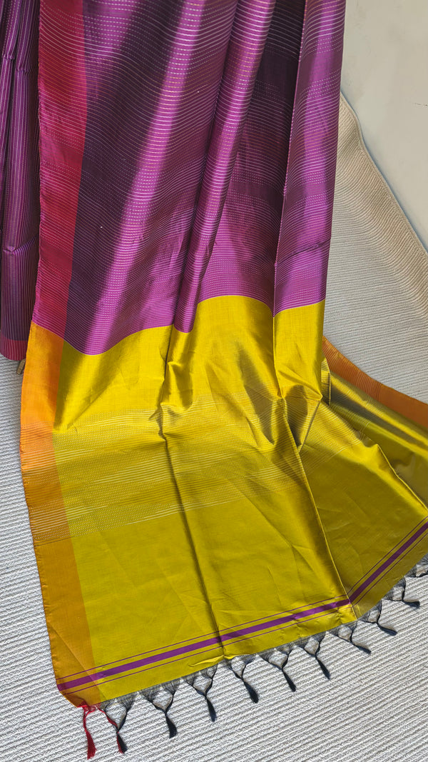 'CHANDRA' Handwoven Mulberry Silk Saree