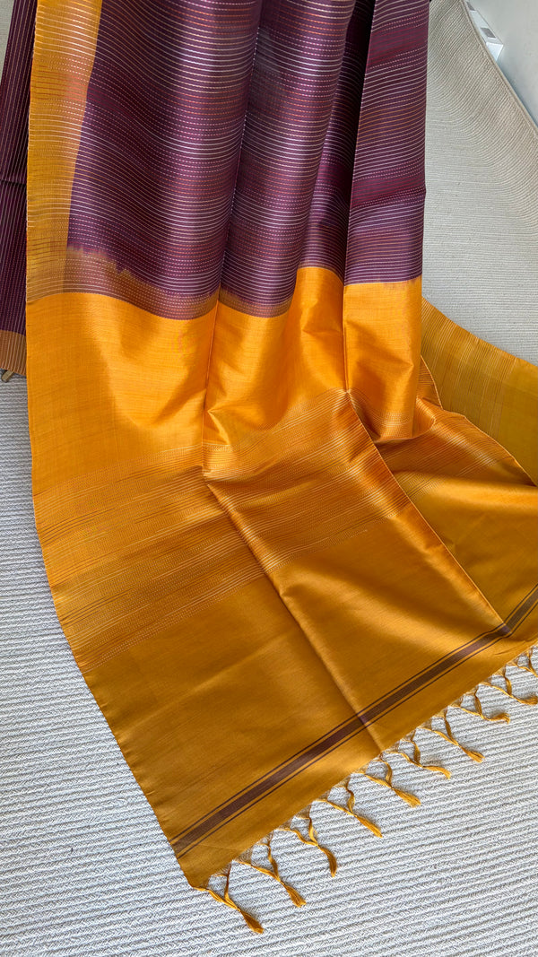 'HARIKELA' Handwoven Mulberry Silk Saree