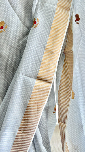'AKASH-GANGA' Handwoven Silk-Cotton Chanderi Saree