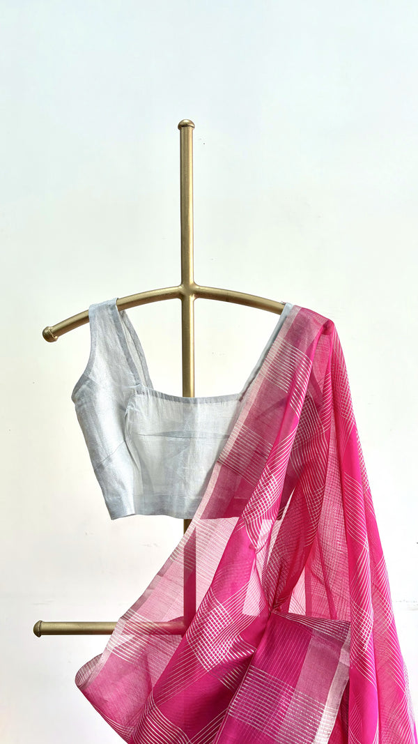 'CHANDRALEKHA' Handwoven Silk-Cotton Chanderi Saree