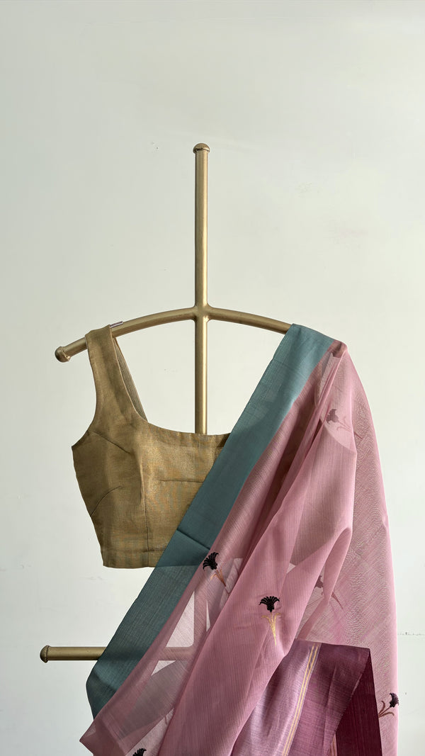 'AMRITVAHINI' Handwoven Silk-Cotton Chanderi Saree