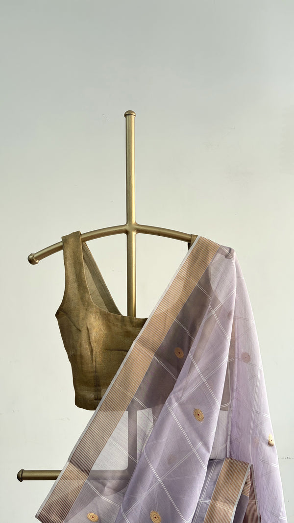 'MANJARI' Handwoven Silk-Cotton Chanderi Saree