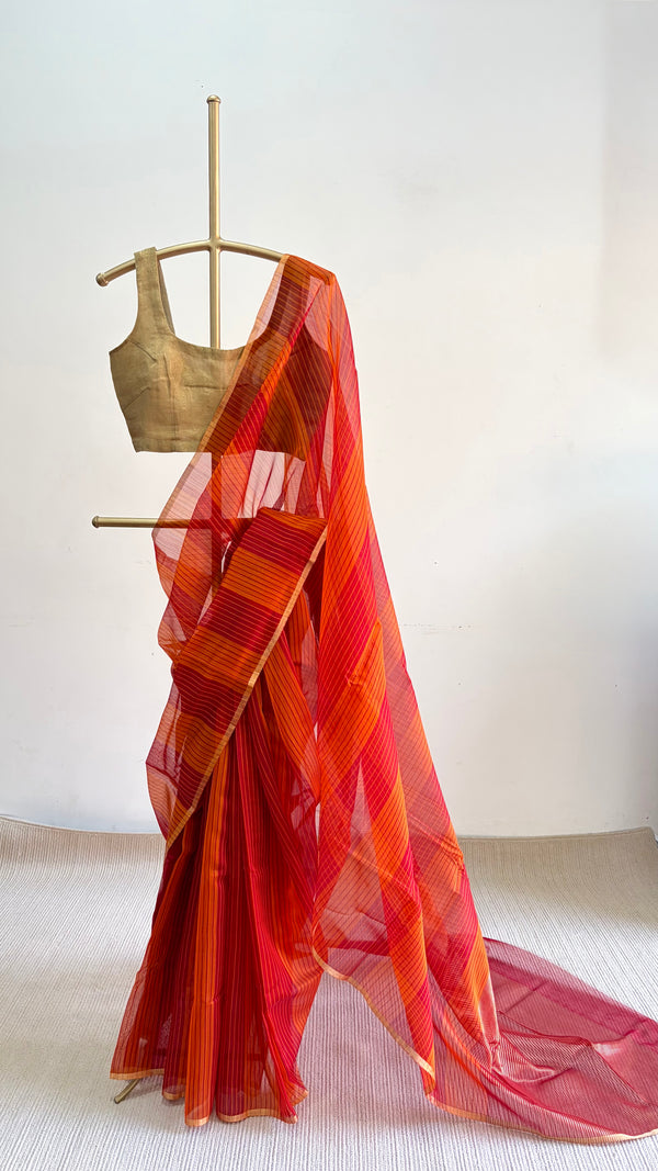 'RAJMATA' Handwoven Silk-Cotton Chanderi Saree