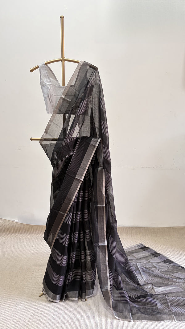 'VINDHYASRI' Handwoven Silk-Cotton Chanderi Saree