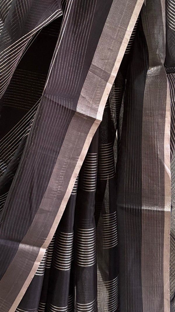 'VINDHYASRI' Handwoven Silk-Cotton Chanderi Saree