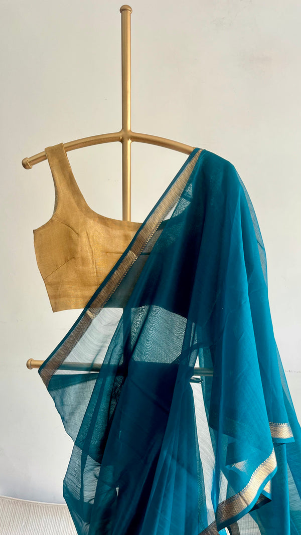 'TARUJA' Handwoven Silk-Cotton Maheshwari Saree