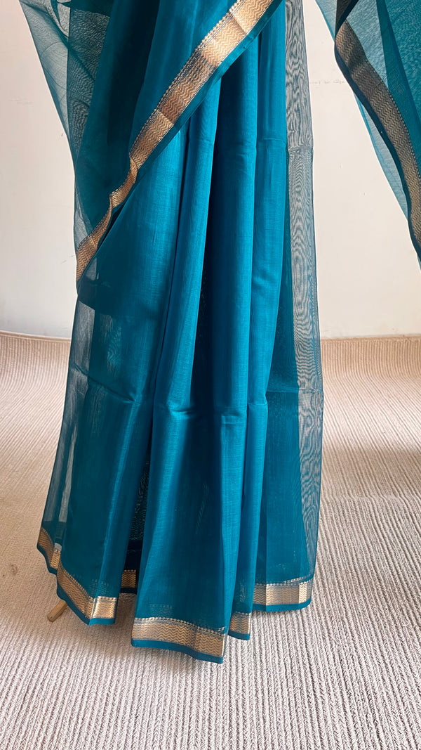 'TARUJA' Handwoven Silk-Cotton Maheshwari Saree