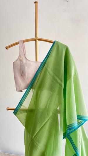 'SAANVI' Handwoven Silk-Cotton Maheshwari Saree