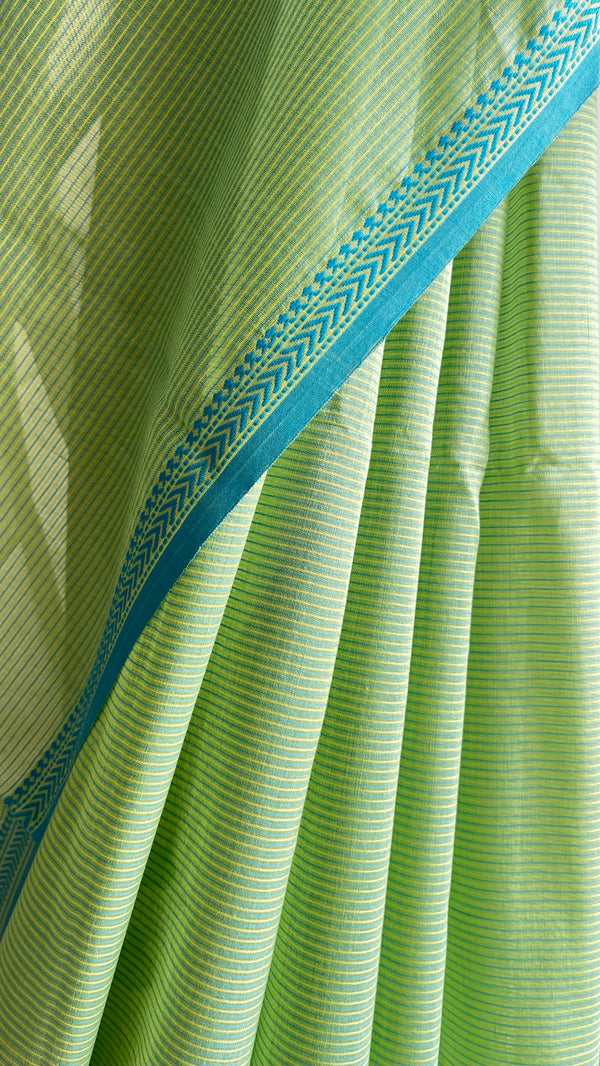 'SAANVI' Handwoven Silk-Cotton Maheshwari Saree