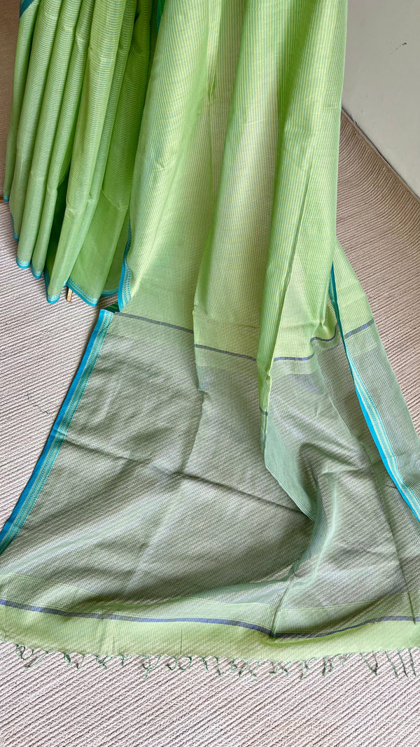 'SAANVI' Handwoven Silk-Cotton Maheshwari Saree