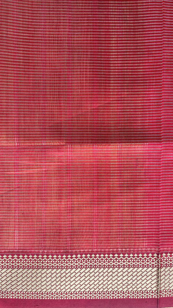 'ILAI' Handwoven Silk-Cotton Maheshwari Saree