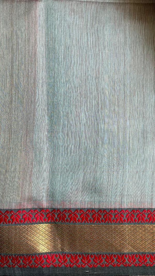 'MIRNALINI' Handwoven Silk by Silk-Cotton Maheshwari Saree