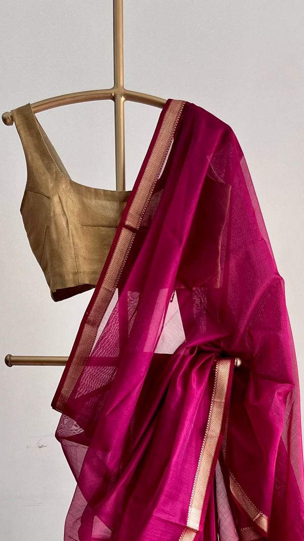 'YAMIKA' Handwoven Silk-Cotton Maheshwari Saree