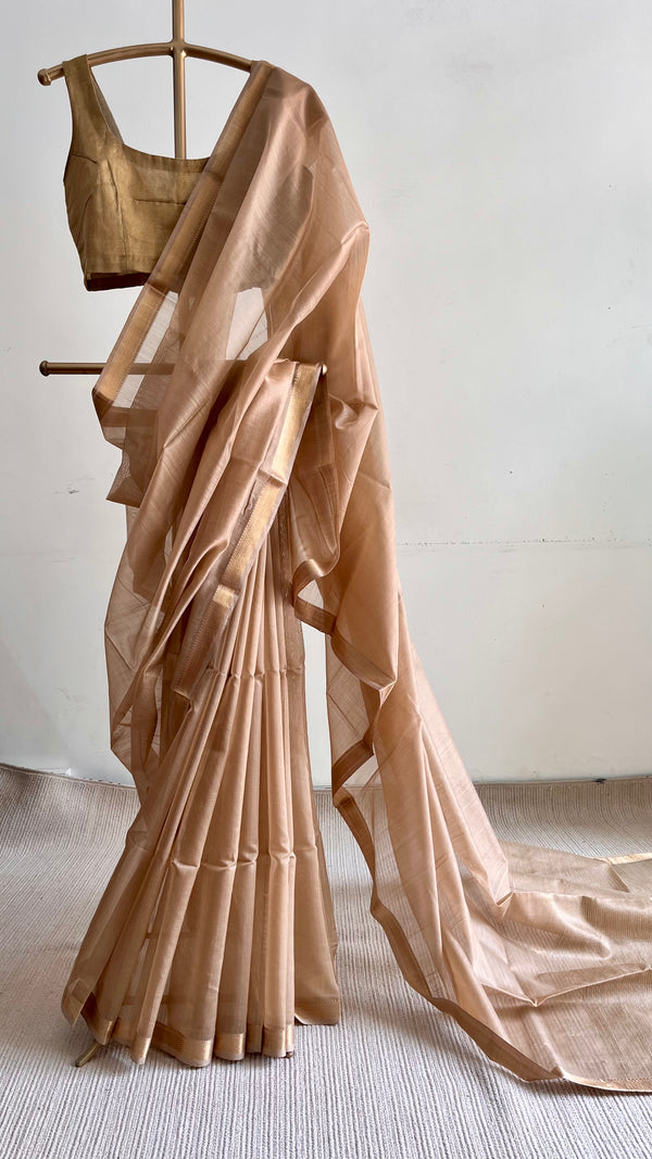 'SHAILAJA' Handwoven Silk-Cotton Maheshwari Saree