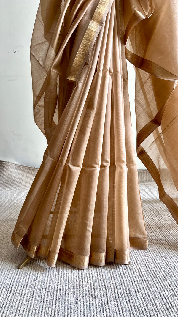 'SHAILAJA' Handwoven Silk-Cotton Maheshwari Saree