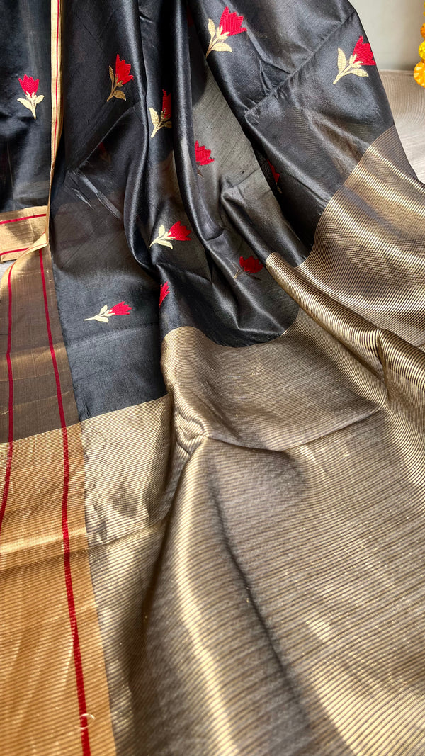 'AMEYA' Handwoven Mulberry Silk Chanderi Saree