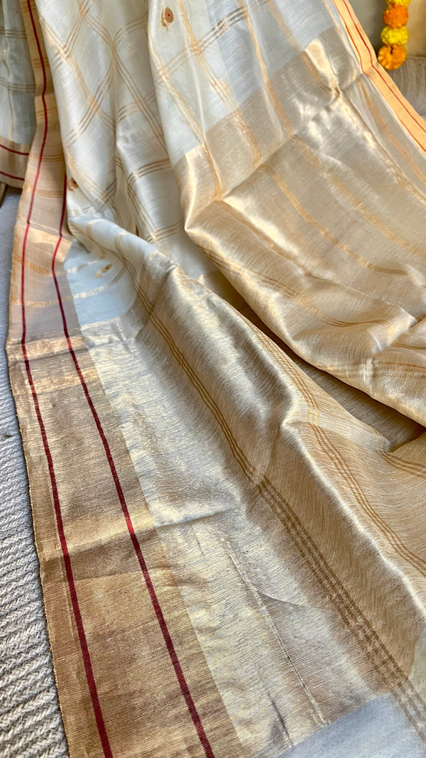 'KRIYA' Handwoven Silk-Cotton Chanderi Saree
