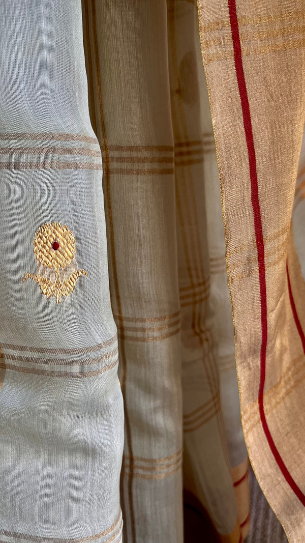 'KRIYA' Handwoven Silk-Cotton Chanderi Saree