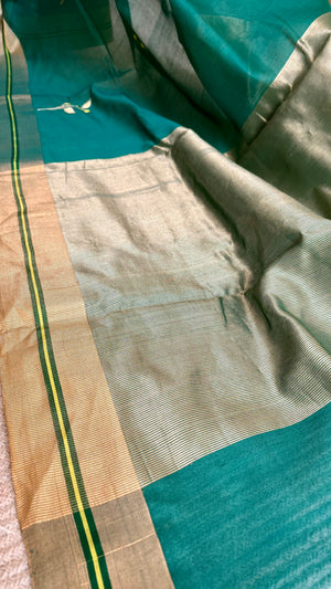 'DEVAMATA' Handwoven Silk-Cotton Chanderi Saree