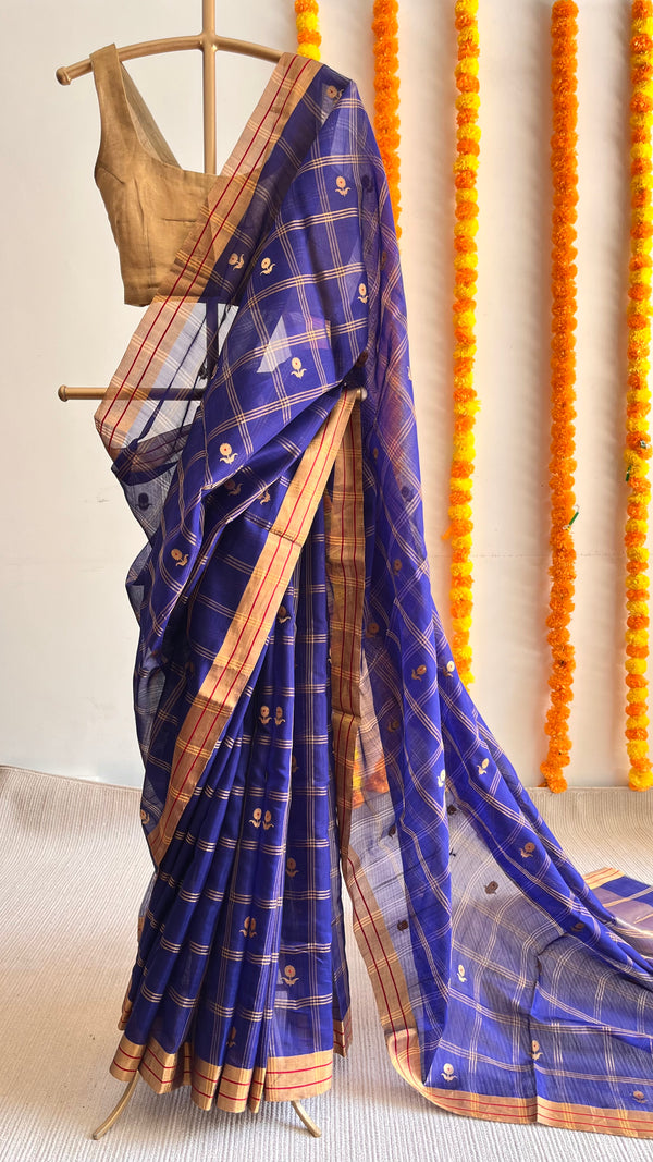 'PRATYAKSHA' Handwoven Silk-Cotton Chanderi Saree
