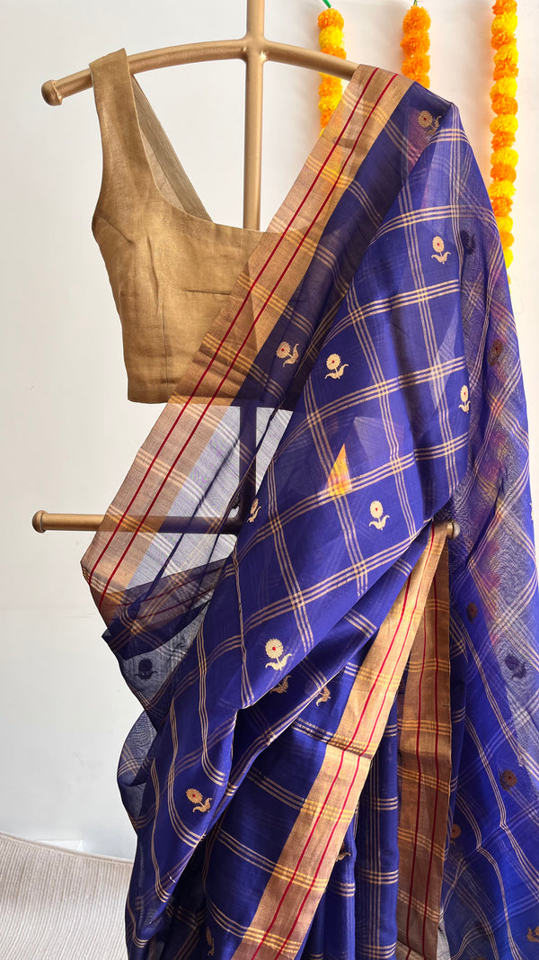 'PRATYAKSHA' Handwoven Silk-Cotton Chanderi Saree
