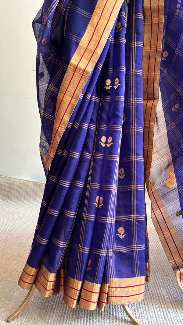 'PRATYAKSHA' Handwoven Silk-Cotton Chanderi Saree