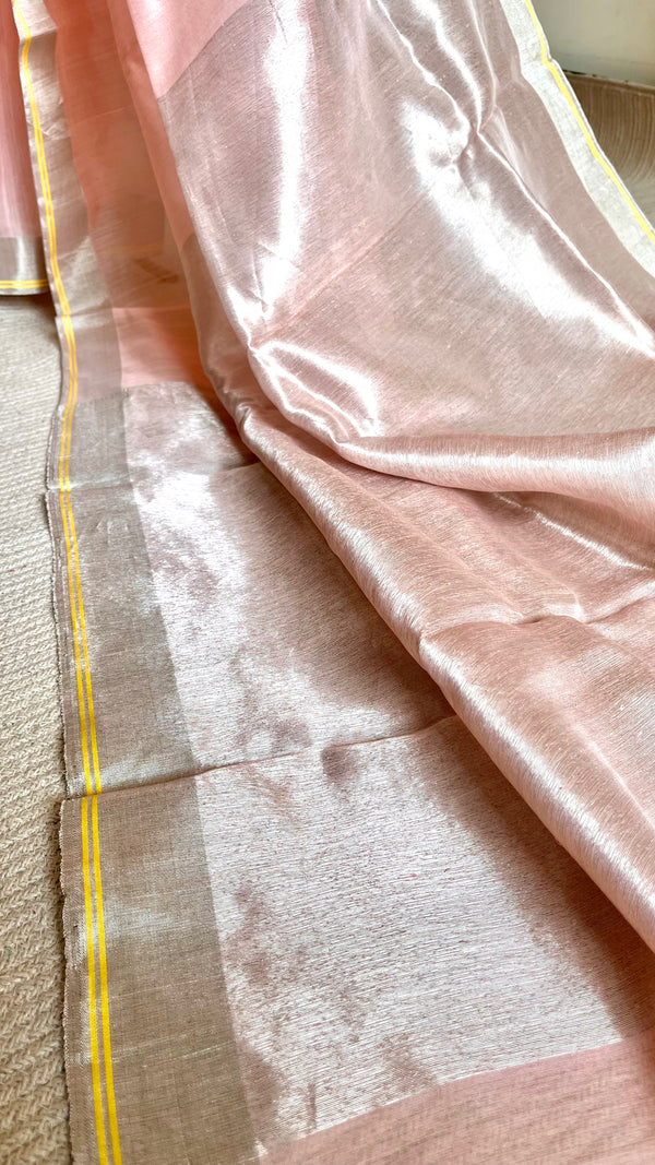 'BHADRA' Handwoven Silk-Cotton Chanderi Saree