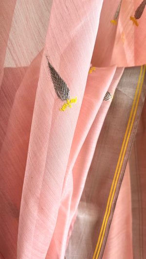 'BHADRA' Handwoven Silk-Cotton Chanderi Saree