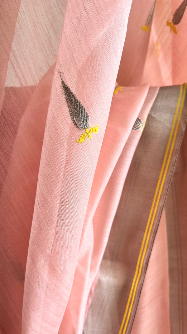 'BHADRA' Handwoven Silk-Cotton Chanderi Saree