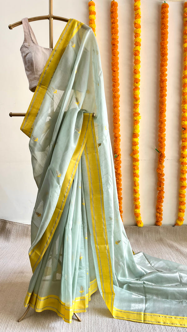 'JAYA' Handwoven Silk-Cotton Chanderi Saree