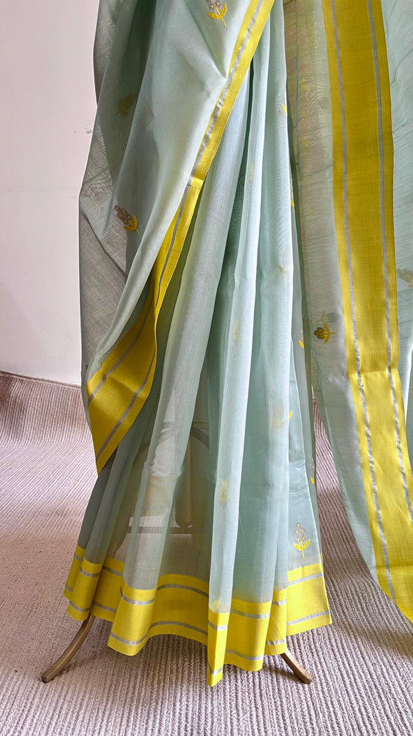 'JAYA' Handwoven Silk-Cotton Chanderi Saree