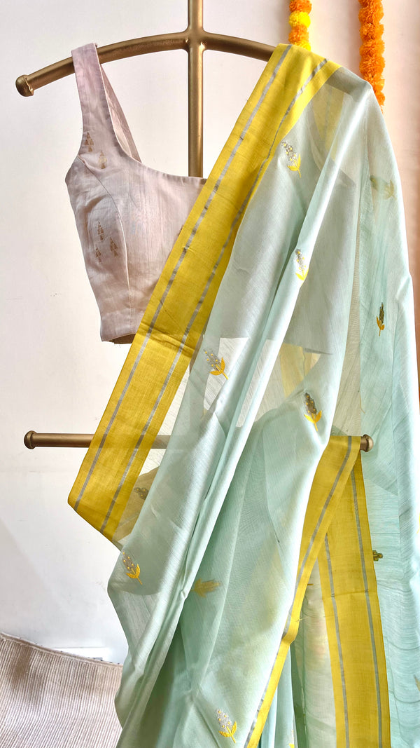 'JAYA' Handwoven Silk-Cotton Chanderi Saree