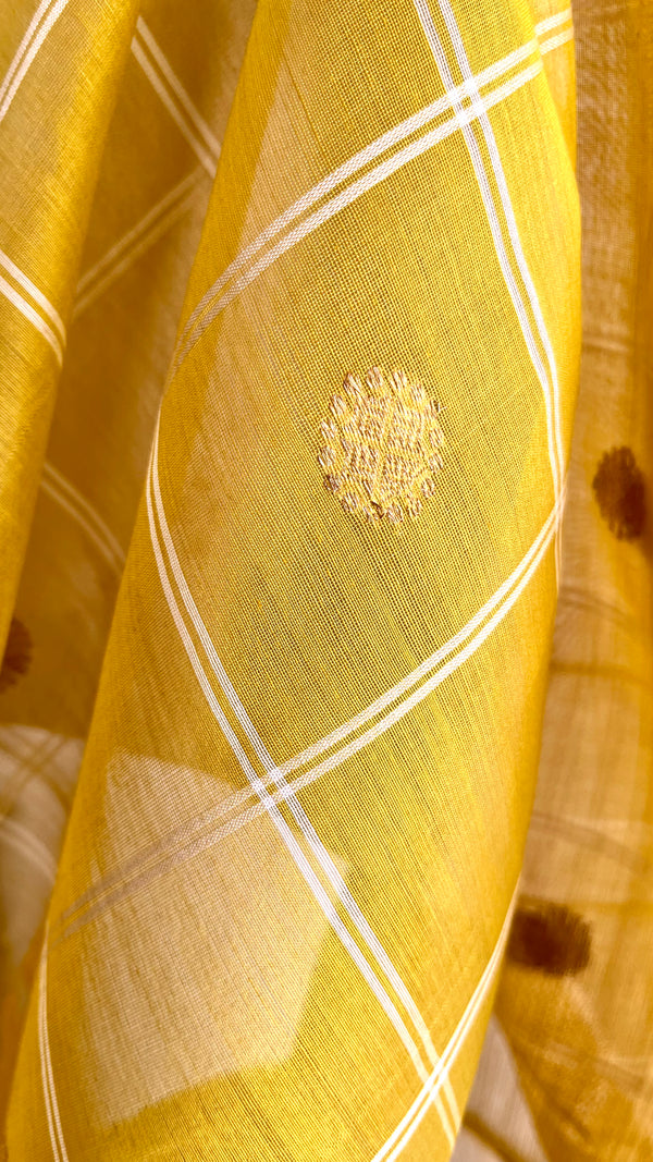 'BRAHMI' Handwoven Silk-Cotton Chanderi Saree