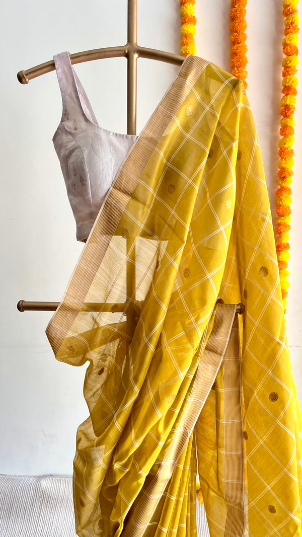 'BRAHMI' Handwoven Silk-Cotton Chanderi Saree