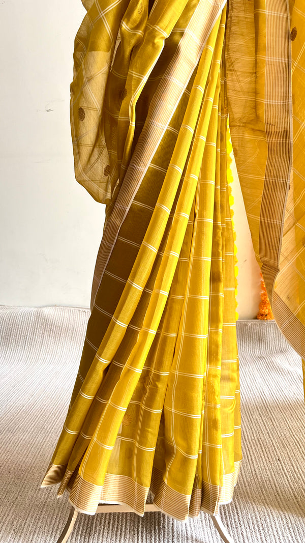 'BRAHMI' Handwoven Silk-Cotton Chanderi Saree