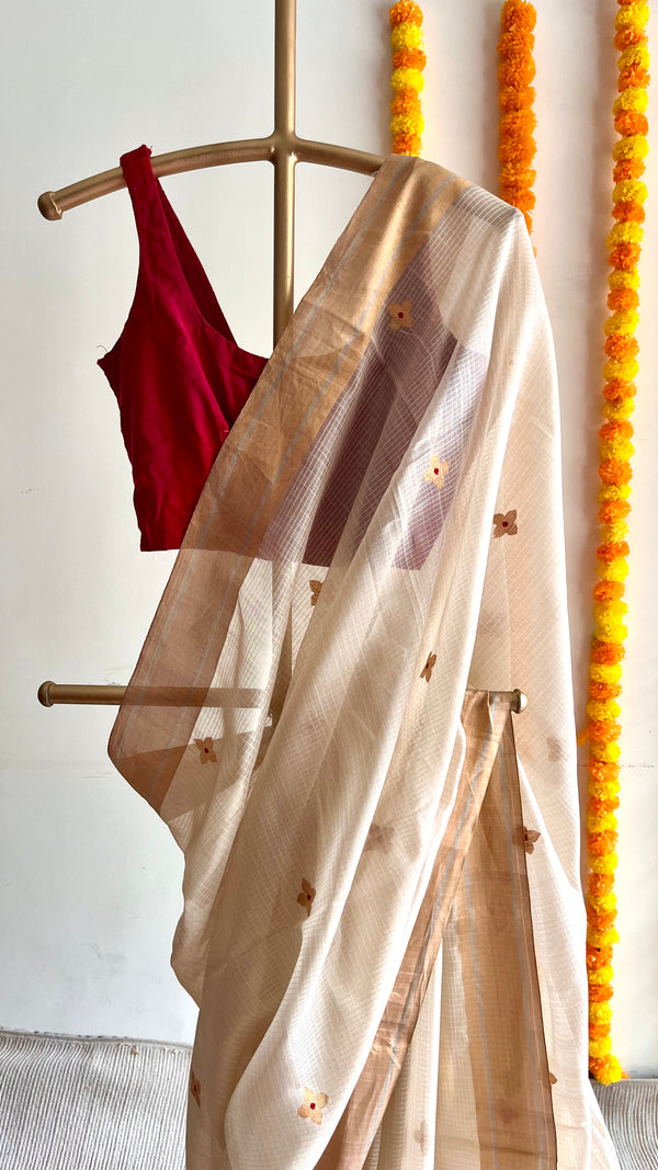 'VIKRAMA' Handwoven Silk-Cotton Chanderi Saree