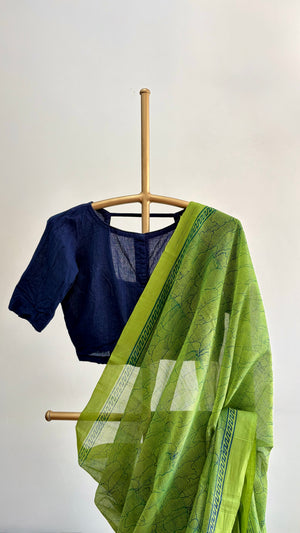 'KRAMA : Green' Mangalagiri Cotton Saree