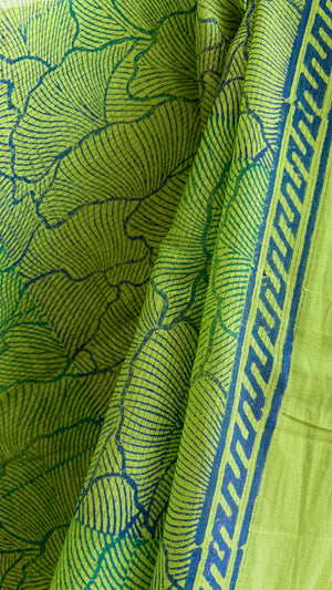 'KRAMA : Green' Mangalagiri Cotton Saree