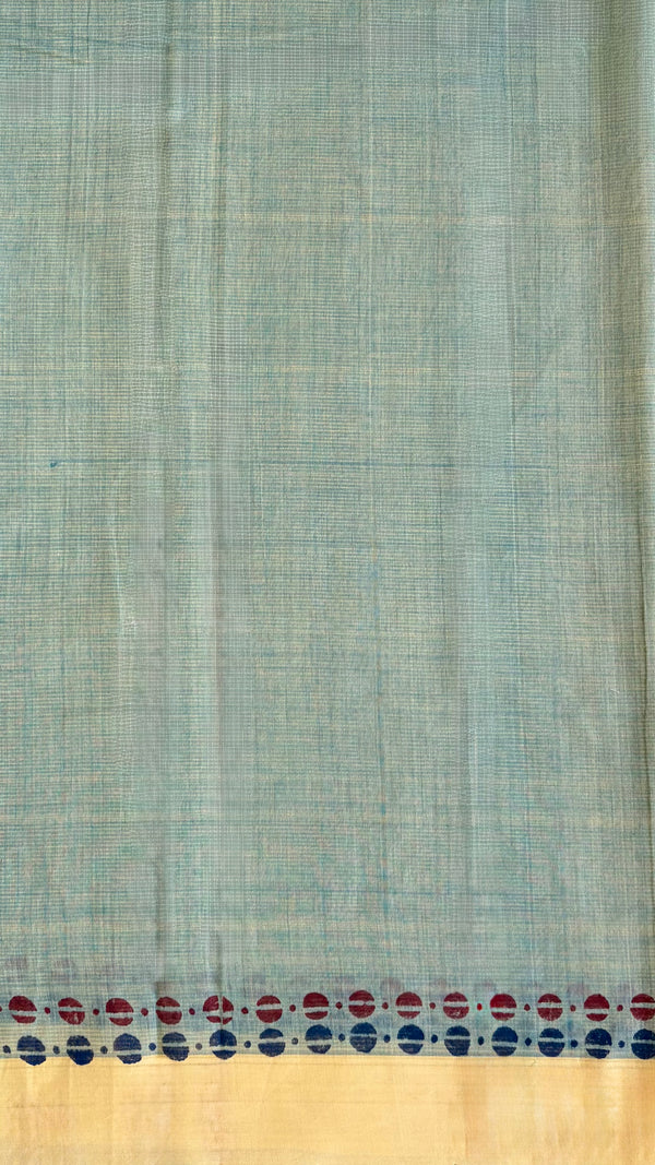'UDGAM : Teal' Mangalagiri Cotton Saree