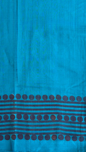 'VRITTA : Teal' Mangalagiri Cotton Saree