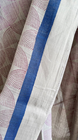 'REKHA : Grey' Mangalagiri Cotton Saree