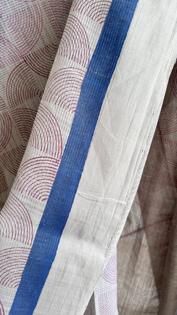 'REKHA : Grey' Mangalagiri Cotton Saree