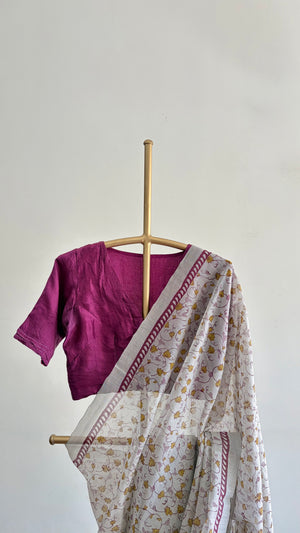 'VANA : Grey' Mangalagiri Cotton Saree