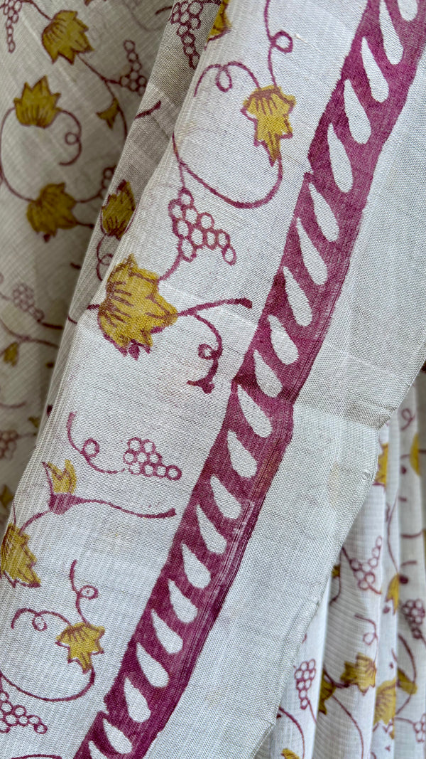 'VANA : Grey' Mangalagiri Cotton Saree