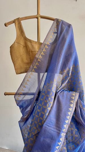 'CHAUHAN' Handwoven Tissue Maheshwari Saree