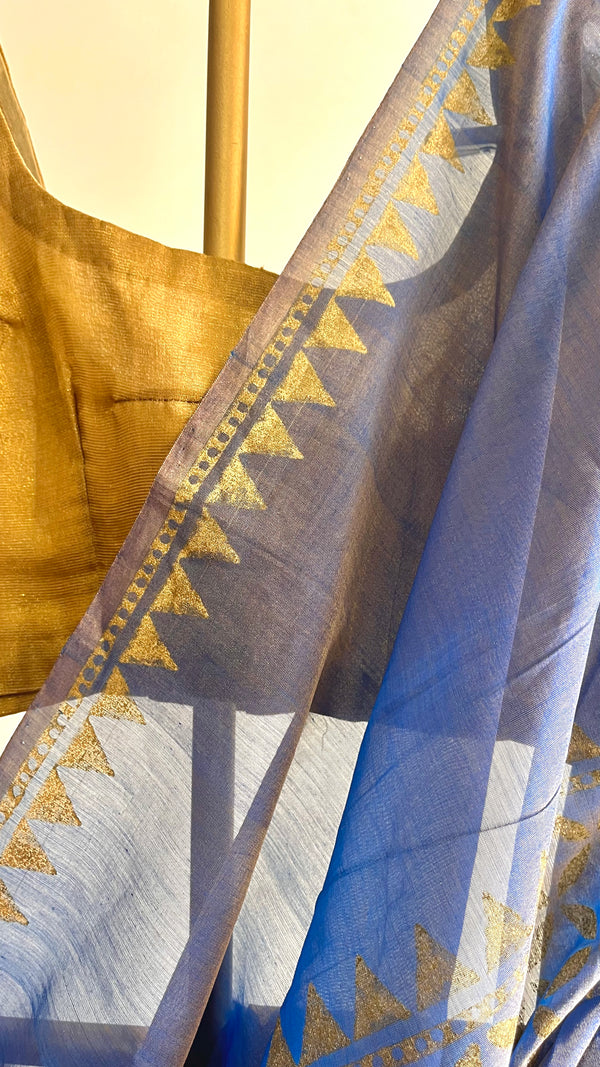 'CHAUHAN' Handwoven Tissue Maheshwari Saree